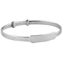 Baby Bangle Victorian Style 925 Sterling Silver English Hallmarks