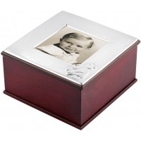 GT53   Mahogany Finish Keepsake Box Sterling Silver Ari D Norman