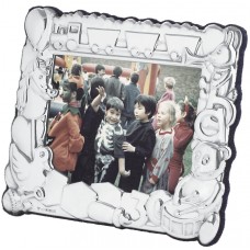 FR664   Baby Photo Frame Wth Train And Toy Design 10cm x 8cm Sterling Silver Ari D Norman