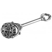 GT59   Victorian Style Baby Rattle Sterling Silver Ari D Norman