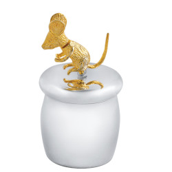 Mouse Tooth Fairy Box Victorian Style 925 Sterling Silver English Hallmarks With Moving Articulated Gold Plated Mouse
