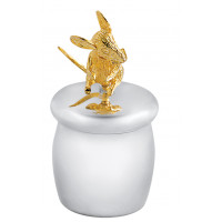 GT2010   Tooth Fairy Box With Gold Plated Moving Mouse Sterling Silver Ari D Norman