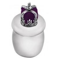 GT2293   Tooth Fairy Box With Royal Crown Pin Cushion Sterling Silver Ari D Norman