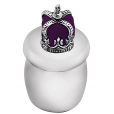 GT2293   Tooth Fairy Box With Royal Crown Pin Cushion Sterling Silver Ari D Norman