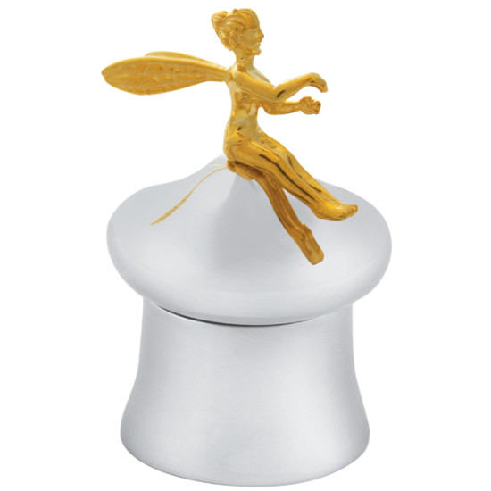 Tooth Fairy Box Victorian Style 925 Sterling Silver English Hallmarks with Gold Plated Fairy
