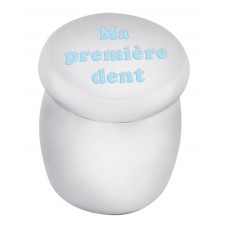 GT2302   Tooth Fairy Box With Engraved 'Ma première dent' In Blue Enamel Sterling Silver Ari D Norman