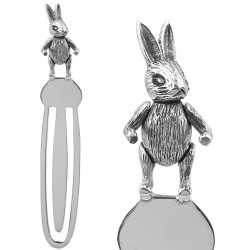 Rabbit Bookmark Victorian Style 925 Sterling Silver English Hallmarks With Moving Articulated Rabbit