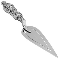 Trowel Bookmark With Embossed Handle Victorian Style 925 Sterling Silver English Hallmarks Trowel Bookmark With Embossed Handle Victorian Style 925 Sterling Silver English Hallmarks