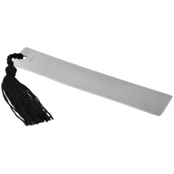 Plain Rectangular Bookmark With Tassel, 925 Sterling Silver English Hallmarks