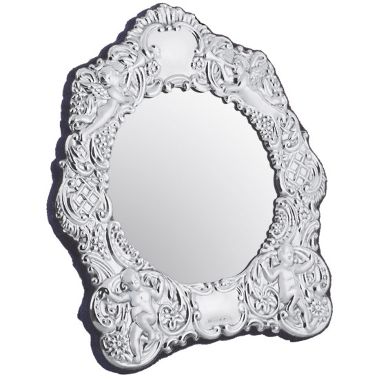 Table Mirror Victorian Style 925 Sterling Silver English Hallmarks with Velvet Back