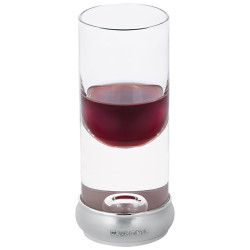 Tall Shot Glass on Mounted 925 Sterling Silver English Hallmarks With Glass Crystal