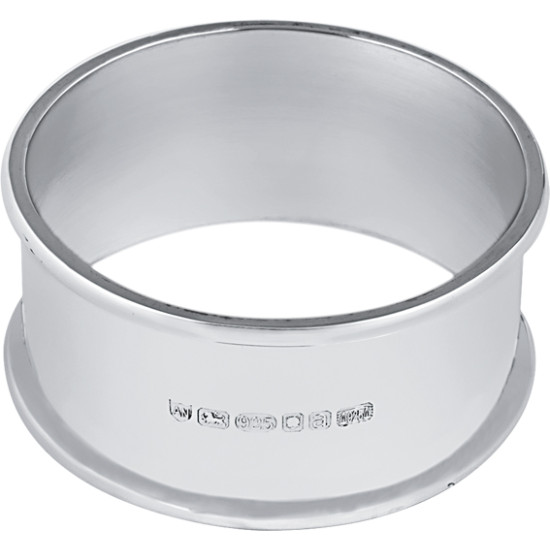 Small Plain Round Serviette Ring 925 Sterling Silver English Hallmarks