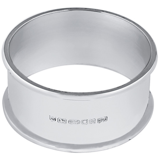 Plain Round Serviette Ring 925 Sterling Silver English Hallmarks