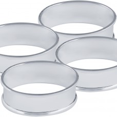 BOX54   Plain Oval Napkin Ring Set Sterling Silver Ari D Norman