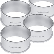 BOX67   Plain Round Napkin Ring Set Sterling Silver Ari D Norman