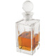 VIP Drinks Set 925 Sterling Silver English Hallmarks With Glass Crystal Housed in a Burr Wood Cabinet