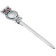 Owl Magnifying Glass Paper Knife Letter Opener 925 Sterling Silver English Hallmarks Set with Garnet
