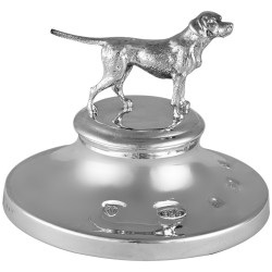 Dog Paperweight 925 Sterling Silver English Hallmarks