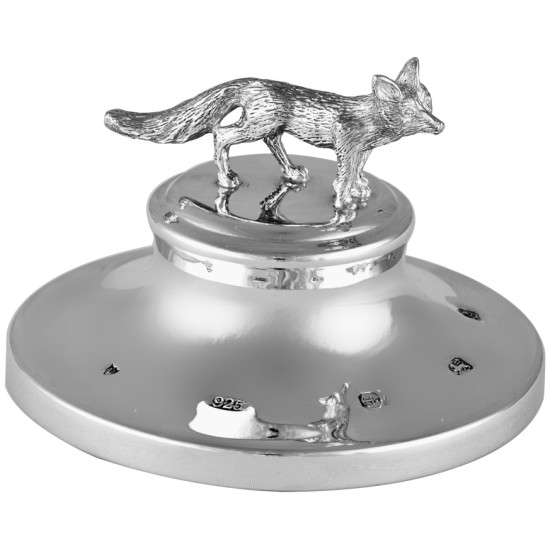 Fox Paperweight 925 Sterling Silver English Hallmarks