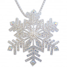 JB48   Crystal Snowflake Brooch / Pendant Jewelari Of London