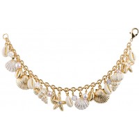 JBT21   Sea Shell Charm Bracelet Jewelari Of London