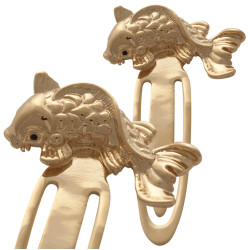 Koi Fish Bookmark Gold Plated Metal Alloy
