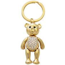 JK10   Gold Plated Teddy Bear Keyring Jewelari Of London