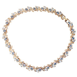 JNK10 - Gold Plated Art Deco Style Necklace 