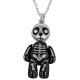Walking Dead Zombie Pendant Rhodium Plated Metal Alloy Set With Enamel and Sparkling Austrian Crystals by JewelAriDesigns