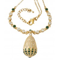 JNK34   Golden Egg Necklace Jewelari Of London