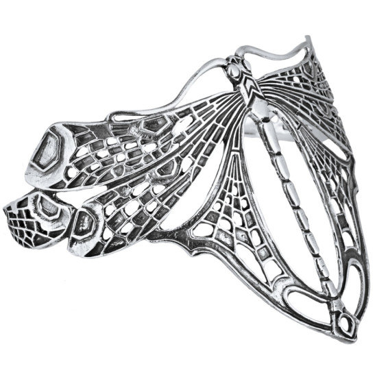 Dragonfly Bangle Art Nouveau Style 925 Sterling Silver English Hallmarks