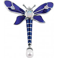 B393   Dragonfly Brooch Sterling Silver Ari D Norman