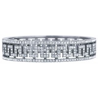 BT205   Cubic Zirconia Bangle Sterling Silver Ari D Norman