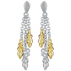 EA612   Gold Plated Drop Earrings Sterling Silver Ari D Norman