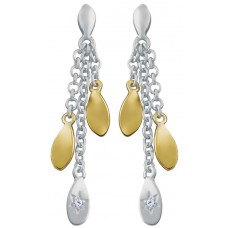 EA614   Gold Plated Drop Earrings Sterling Silver Ari D Norman