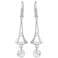 EA618   Mackintosh Style Earrings Sterling Silver Ari D Norman