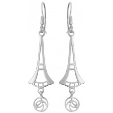 EA618   Mackintosh Style Earrings Sterling Silver Ari D Norman