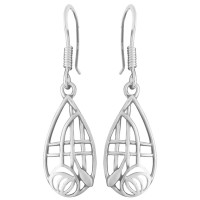 EA619   Mackintosh Style Earrings Sterling Silver Ari D Norman