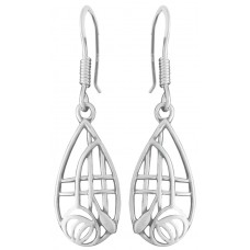 EA619   Mackintosh Style Earrings Sterling Silver Ari D Norman