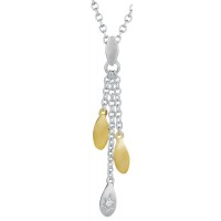 NK577   Gold Plated Pendant Set With Cubic Zirconia Sterling Silver Ari D Norman