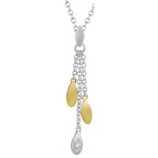 NK577   Gold Plated Pendant Set With Cubic Zirconia Sterling Silver Ari D Norman