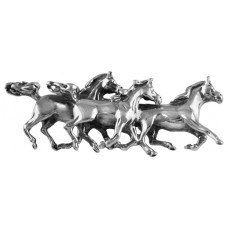 B640   Galloping Horses Brooch Sterling Silver Ari D Norman