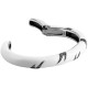 Cuff Bangle 925 Sterling Silver English Hallmarks Set with White Enamel and Marcasite