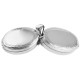 Four Part Oval Locket Victorian Style 925 Sterling Silver English Hallmarks on 22" Curb Chain