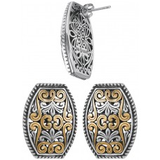 EA620   Gold Plated Filigree Earrings Sterling Silver Ari D Norman