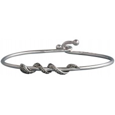 BE432   Snake Bangle Sterling Silver Ari D Norman