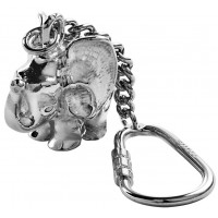 KPT403   Elephant Keychain Sterling Silver Ari D Norman