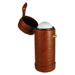 LTHR134 Croco Leather Golf Ball Holder