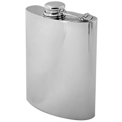 Plain Rectangular Drinks Hip Flask 925 Sterling Silver English Hallmarks