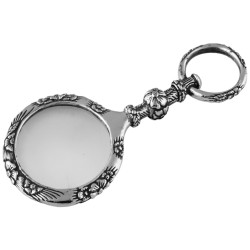 Floral Magnifying Glass Victorian  Style 925 Sterling Silver English Hallmarks